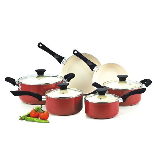 Cookware With cherry red Ceramic Coating