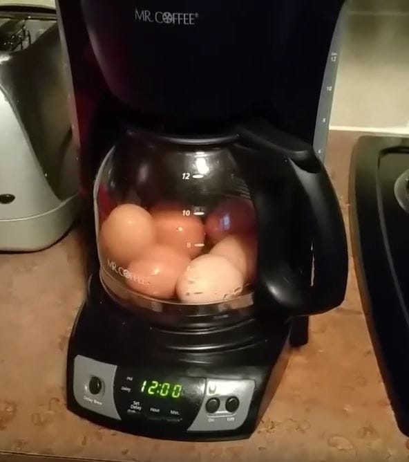 boiling eggs in MrCoffee coffeemaker