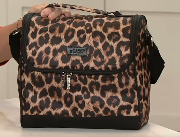 sachi crossbody insulated lunch bag cheetah