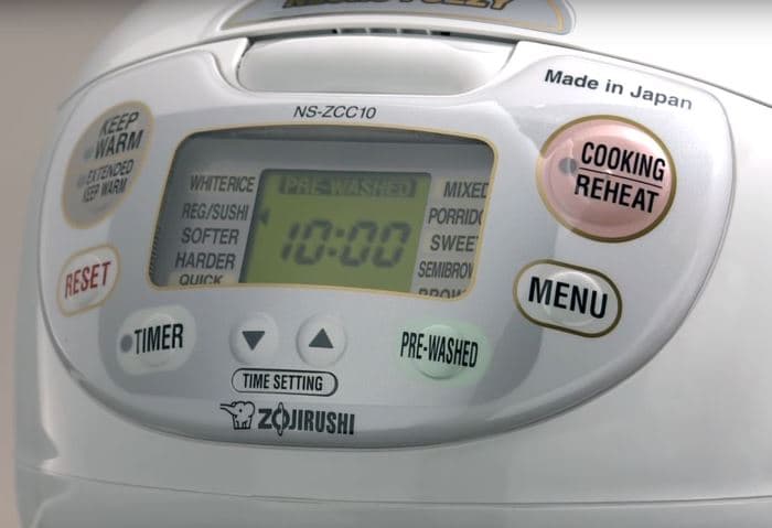 zojirushi ns-zcc10 rice cooker control panel